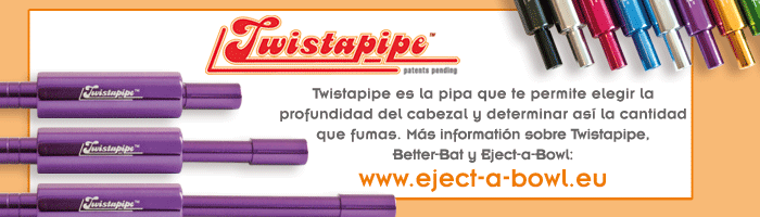 Twistapipe es la pipa que te permite elegir la profundidad del cabezal y determinar así la cantidad que fumas