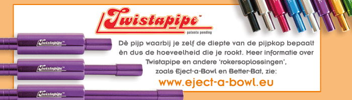 Twistapipe is de pijp waarbij je zelf de diepte van de bowl bepaald en dus de hoeveelheid die je rookt